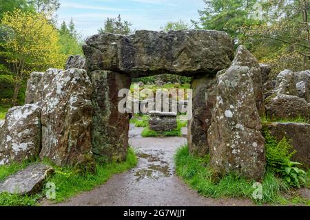 Il Tempio di Druid, una follia costruita alla fine del 1700 o all'inizio del 1800 da William Danby. Vicino a Masham, Yorkshire, Inghilterra, Regno Unito. Foto Stock