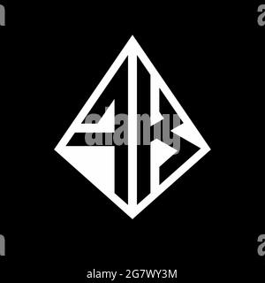 Logo FK monogramma con disegno forma prisma vettore icona moderna Illustrazione Vettoriale