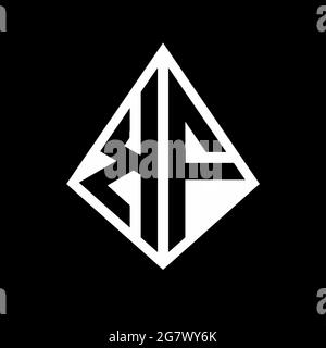 KF logo lettere monogramma con prisma forma modello vettore icona moderna Illustrazione Vettoriale