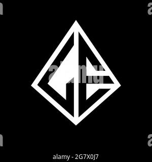 Le logo lettere monogramma con prisma forma modello vettore icona moderna Illustrazione Vettoriale