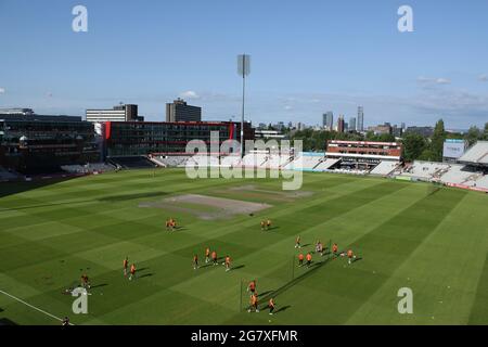 Manchester, Regno Unito. 16 luglio 2021. Vista generale durante la partita Vitality Blast T20 tra Lancashire e Durham County Cricket Club a Old Trafford, Manchester, venerdì 16 luglio 2021. (Credit: Will Matthews | MI News) Credit: MI News & Sport /Alamy Live News Foto Stock