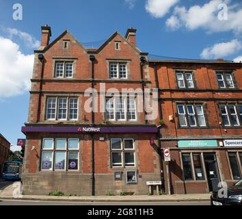 NatWest Bank in High Street, Alfreton, Derbyshire Foto Stock