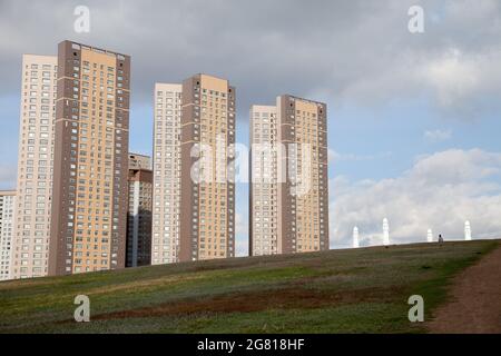 NUR SULTAN, KAZAKHSTAN - 04/28/2017: Il punto di vista dell'Astana, Kazakhstan Foto Stock