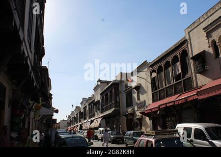Vista sulla Medina, Fez, Marocco, edificio antico, architettura storica Foto Stock