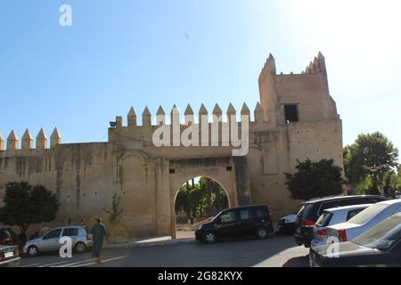 Vista sulla Medina, Fez, Marocco, edificio antico, architettura storica Foto Stock