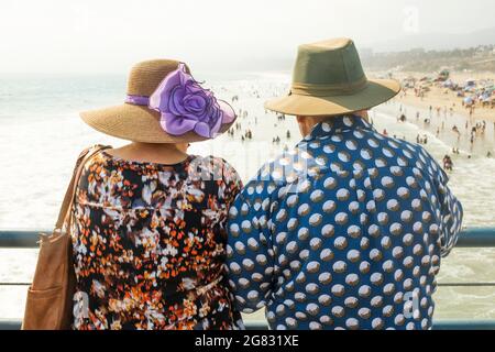 Santa Monica Pier, Los Angeles, California, Stati Uniti d'America Foto Stock
