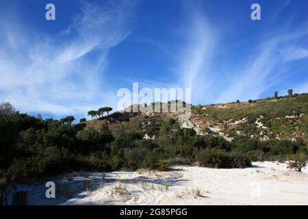 Paesaggio ai campi Flegrei, Pozzuoli, Campania, Italia Foto Stock