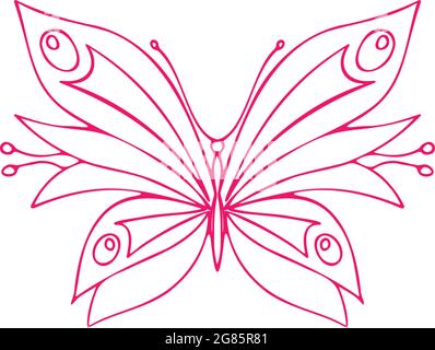Butterfly icona vettore Illustrazione Vettoriale