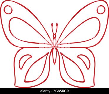 Butterfly icona vettore Illustrazione Vettoriale