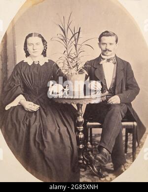1900, coppia sposata Foto Stock