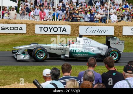 Mercedes W04 F1, Gran Premio di Formula 1 in salita al Goodwood Festival of Speed 2013 Foto Stock