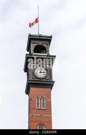 Torre dell'orologio numero otto Hose Station, edificio storico, toronto, canada Foto Stock