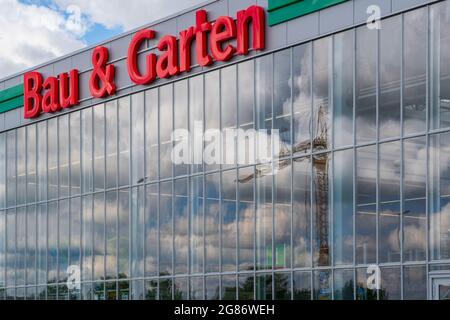 Bau & Garten Markt der Baywa a Schwabmünchen Foto Stock