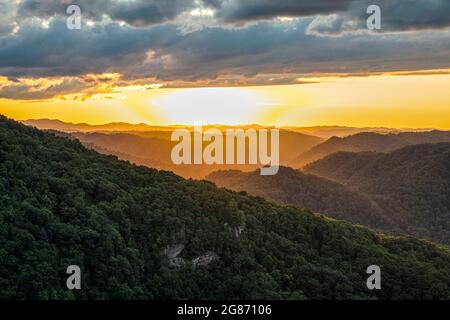 Alba in Appalachia centrale. Foto Stock