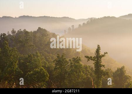 Alba in Appalachia centrale. Foto Stock