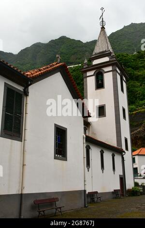 Igreja Matriz de Vila Franca da Serra, Chiesa principale di Vila Franca da Serra, São Vicente, Madeira, Portogallo, Europa Foto Stock