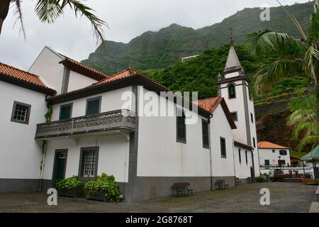 Igreja Matriz de Vila Franca da Serra, Chiesa principale di Vila Franca da Serra, São Vicente, Madeira, Portogallo, Europa Foto Stock