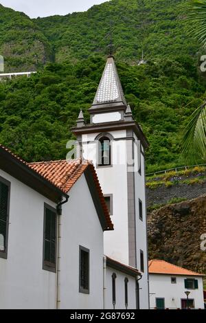 Igreja Matriz de Vila Franca da Serra, Chiesa principale di Vila Franca da Serra, São Vicente, Madeira, Portogallo, Europa Foto Stock