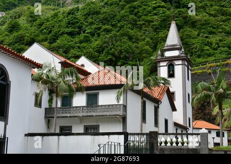 Igreja Matriz de Vila Franca da Serra, Chiesa principale di Vila Franca da Serra, São Vicente, Madeira, Portogallo, Europa Foto Stock