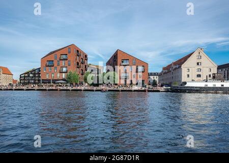 Edifici Kroyers Plads sul lungomare di Christianshavn - Copenhagen, Danimarca Foto Stock