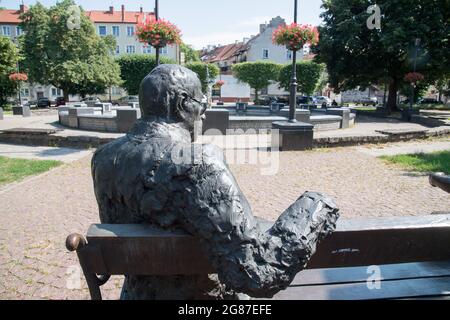 Gunter Grass Monument a Gdansk, Polonia. 12 Luglio 2021 © Wojciech Strozyk / Alamy Stock Photo *** Local Caption *** Foto Stock