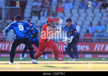 REGNO UNITO. 17 luglio 2021. Steven Croft batting per Lancashire Lightning in, Regno Unito il 7/17/2021. (Foto di Conor Molloy/News Images/Sipa USA) Credit: Sipa USA/Alamy Live News Foto Stock