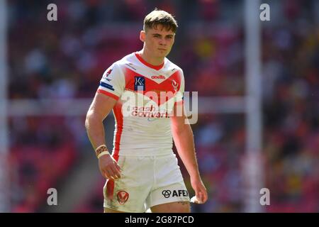 Londra, Regno Unito. 17 luglio 2021. Jack Welsby (18) di St Helens durante la partita a Londra, Regno Unito, il 17/7/2021. (Foto di Richard Long/ RL Photography/News Images/Sipa USA) Credit: Sipa USA/Alamy Live News Foto Stock