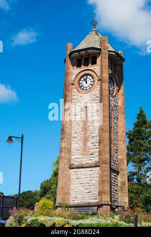 The Clock Tower di Thomas Huddleston in Grange Over Sands, Cumbria, Inghilterra, Regno Unito Foto Stock