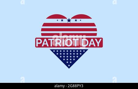 Banner Patriot giorno, poster, scheda, sfondo design. Illustrazione Vettoriale