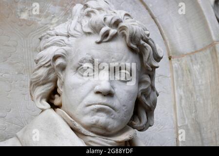 Ludwig van Beethoven-Denkmal, Berlino (nur fuer redaktionelle Verwendung. Keine Werbung. Referenzdatenbank: http://www.360-berlin.de. © Jens Knappe. B Foto Stock