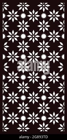 MDF scheda CNC Router MDF laser Jali disegno di taglio vettoriale jali per grafica, progettazione di angoli e bordi e pannelli divisori in compensato espanso, acrilico e cn Illustrazione Vettoriale