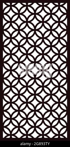MDF scheda CNC Router MDF laser Jali disegno di taglio vettoriale jali per grafica, progettazione di angoli e bordi e pannelli divisori in compensato espanso, acrilico e cn Illustrazione Vettoriale