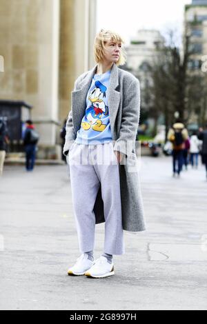 Settimana della Moda di Parigi - stile di strada - Francia Foto Stock