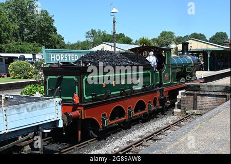 Ferrovia Sud Orientale O1-classe No.65 sulla ferrovia Bluebell. Foto Stock
