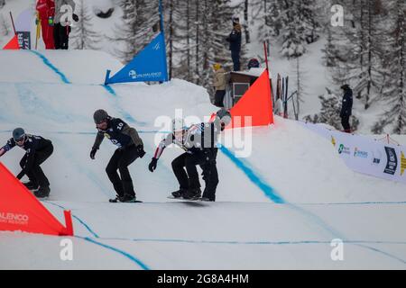 Valmalenco Coppa del mondo SBX 2021 Foto Stock