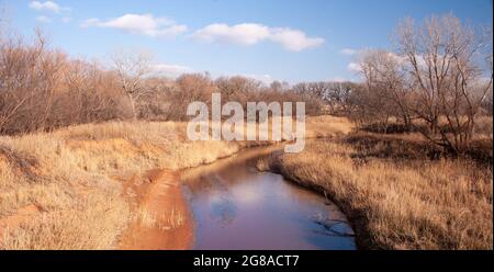 Down Country Roads, Custer County, OK. Foto Stock