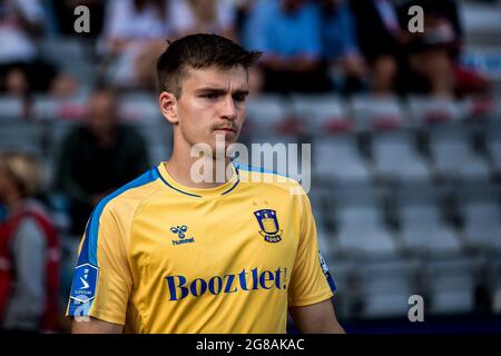 Aarhus, Danimarca. 18 luglio 2021. Mikael Uhre (11) di Broendby IF entra in campo per la partita 3F Superliga tra Aarhus GF e Broendby IF al Ceres Park di Aarhus. (Photo Credit: Gonzales Photo/Alamy Live News Foto Stock