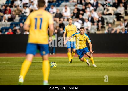 Aarhus, Danimarca. 18 luglio 2021. Josip Radosevic (22) di Broendby SE visto durante la partita 3F Superliga tra Aarhus GF e Broendby IF al Ceres Park di Aarhus. (Photo Credit: Gonzales Photo/Alamy Live News Foto Stock