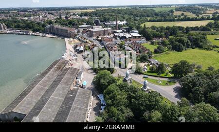 MISTLEY Manningtree Essex Foto aerea Foto Stock