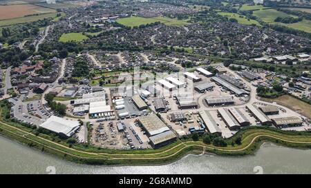 Manningtree Essex trading station wagon Aerial photo Foto Stock