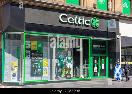 The Celtic Store, Argyle Street, Glasgow City, Scozia, Regno Unito Foto Stock