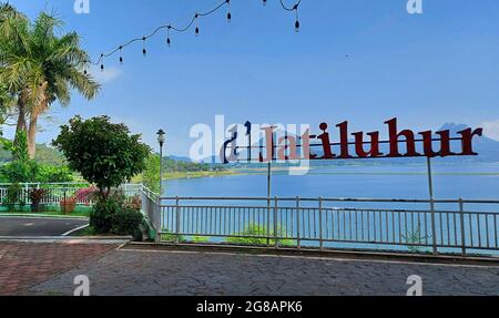 Waduk Jatiluhur Dam, Purwakarta, Giava Occidentale, Indonesia Foto Stock