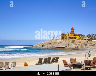 Hacienda Cerritos Hotel, Los Cerritos Beach, Todos Santos, Baja California sur, Messico Foto Stock