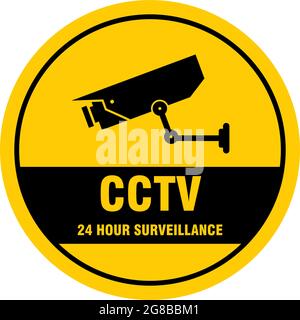 sorveglianza cctv 24 ore su 24 Illustrazione Vettoriale