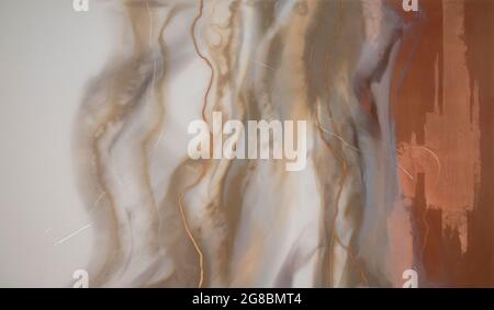 Macro foto di pittura astratta colorata in resina epossidica. Applicabile per la copertina del progetto, la relazione annuale, l'invito, il volantino, la presentazione, imballaggio, poster Foto Stock