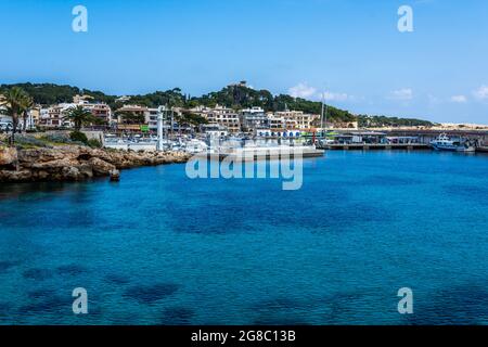 Bella foto di Cala Radjada a Maiorca, Spagna Foto Stock