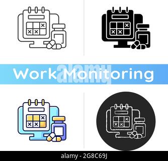 Icona tempo di attesa per il monitoraggio dei pazienti malati Illustrazione Vettoriale