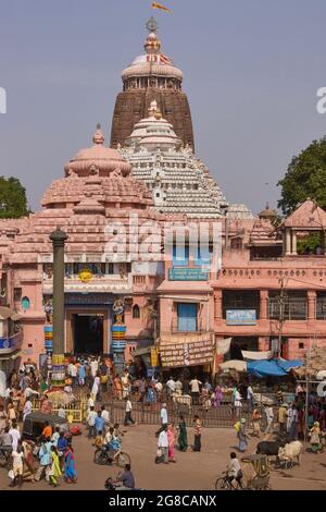 Folle fuori del tempio sacro Jagannath Hindu. XII secolo d.C. Foto Stock