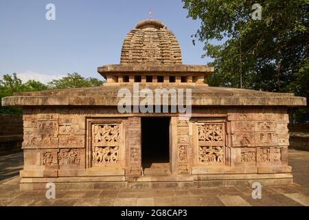 Antico tempio indù Parasuramesvara a Bhubaneswar, Odisha, India Foto Stock