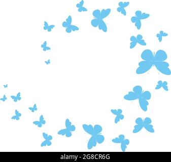 Un gregge di farfalle volanti. Decorazione per una cartolina, imballaggio, pagina web. Illustrazione vettoriale. Illustrazione Vettoriale